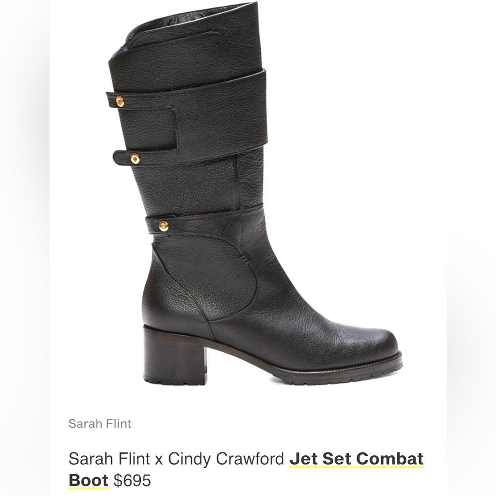 SARAH FLINT Jet Set Combat Boots, made in Italy, size 41